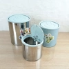 DF99697 Desktop garbage classification bin, household stainless steel mini classification trash can, indoor office flip lid sanitary bin, DF TRADINGHOUSE Item Picture